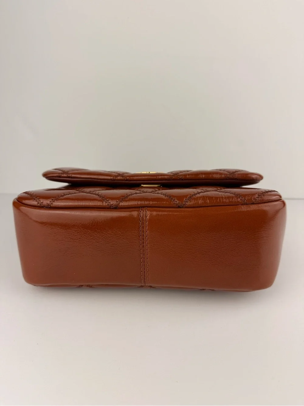 Tory Burch Willa Shine Small Quilted Shoulder Bag Java $645
